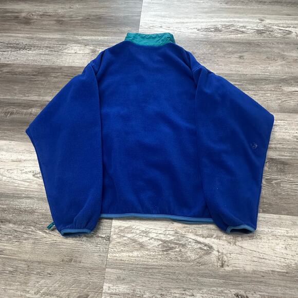 Vintage Columbia Fleece Jacket 90s Teal Blue Mens Large Gorpcore Zip Up - Picture 4 of 7